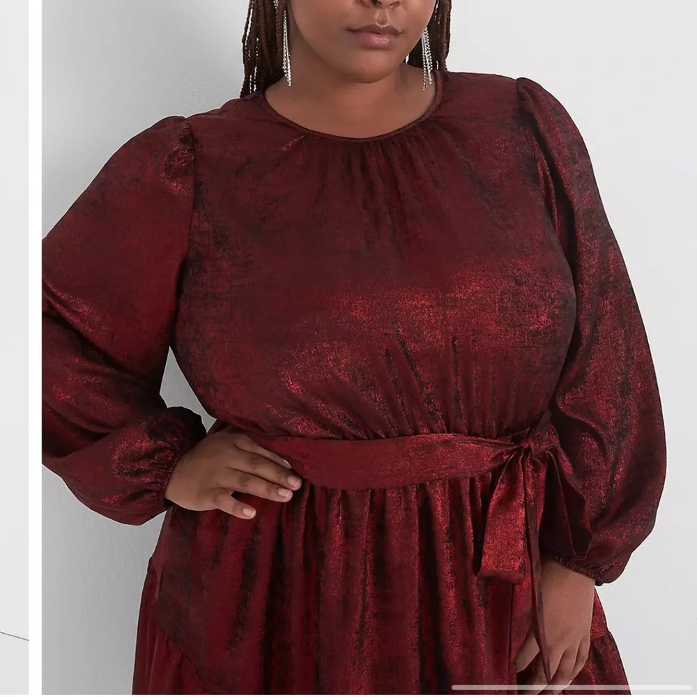 Lane Bryant fit and flair blouson dress - Picture 1 of 3